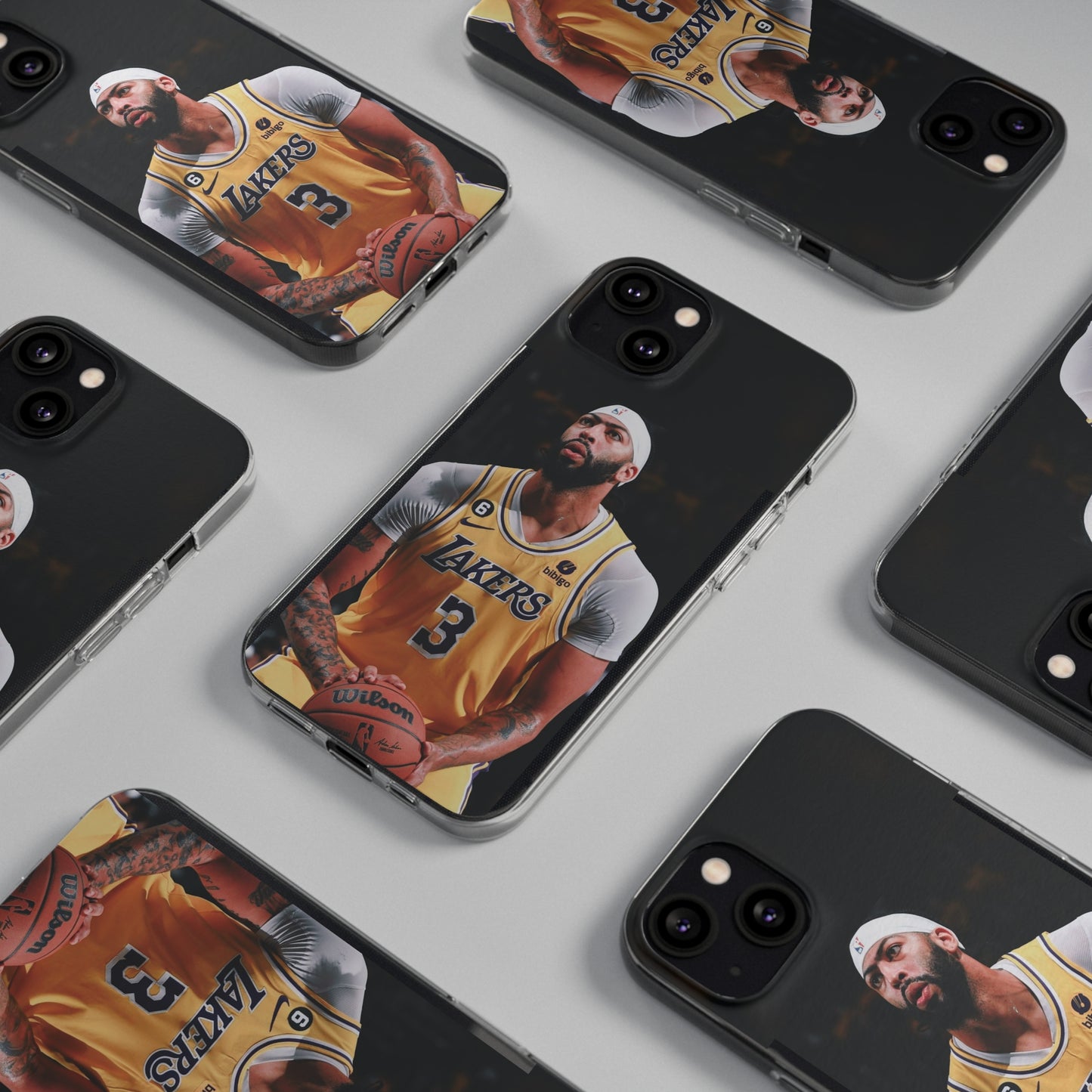 Anthony Davis Lakers Soft Phone Case - Perfect Gift for Basketball Fans