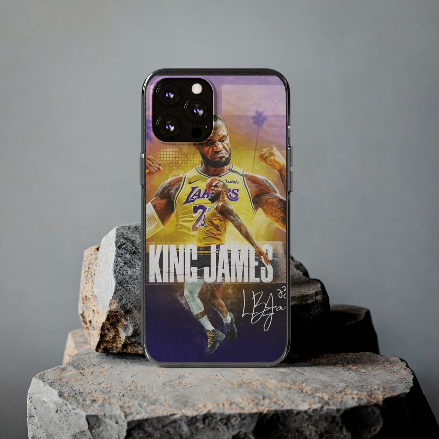 LeBron James Soft Phone Case - Sports Fan Essential for Lakers Lovers